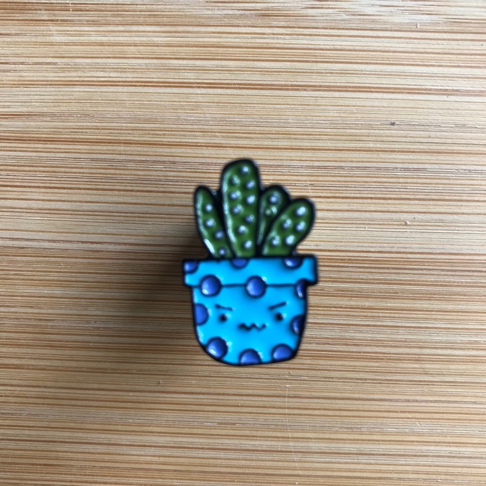 Cranky Cactus Enamel Pin NWOT